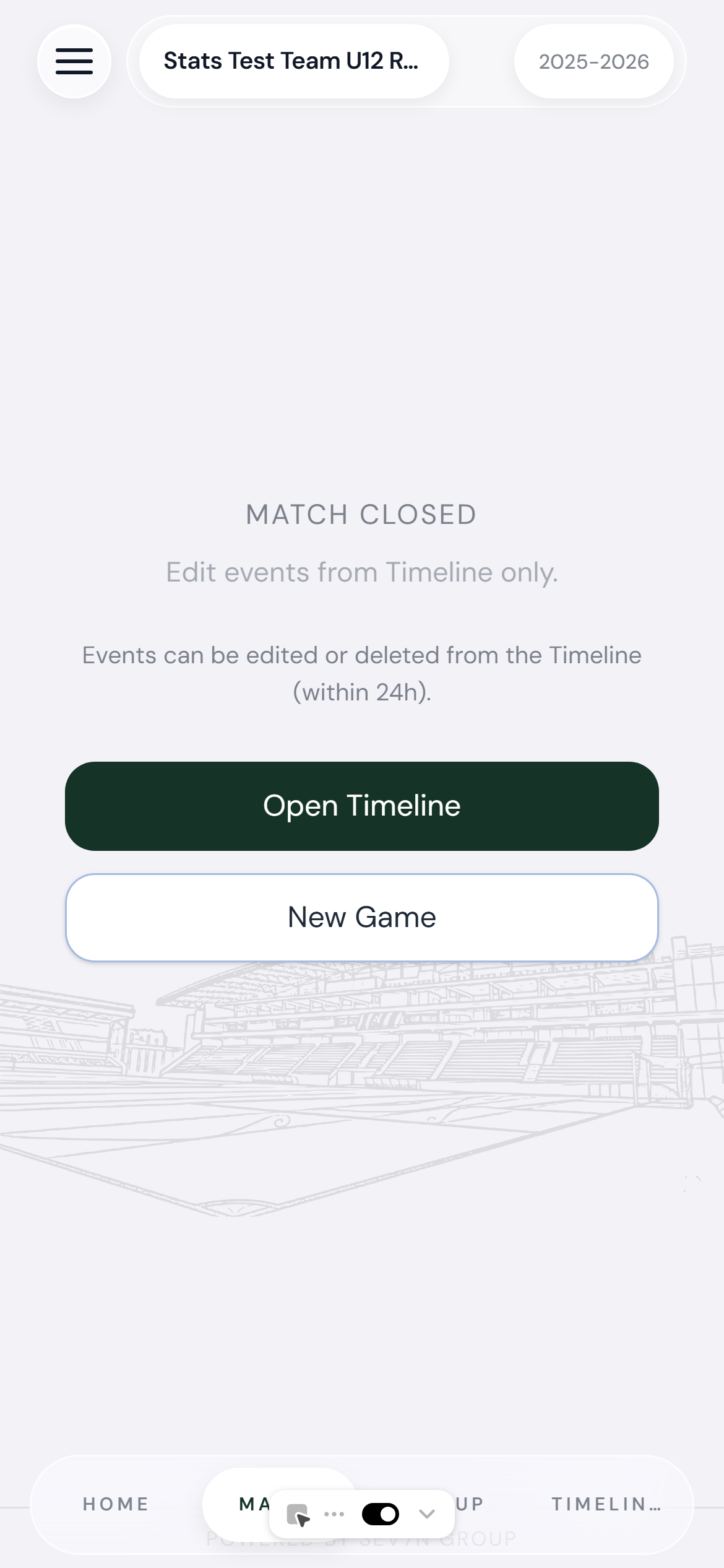 Live-Spielansicht in SEV7N
